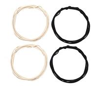 The Lord of the Tools 4pcs Fil de Guitare 1m Câble de Ramassage de Guitare Recouvert de Tissu Ciré de Style Vintage pour Pièces de Rechange Ramassage de Guitares Électriques (2 noir et 2 blanc)