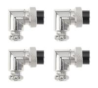 The Lord of the Tools 4x Fiches de Couplage à Angle Droit à 90° à 6 Broches pour Microphone CB Radio Amateur