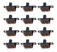 The Lord of the Tools 50pcs Mini Interrupteur à Glissière de Panneau 3 Broches 2 Positions 0.5A 50V Micro Interrupteur à Bascule à Verrouillage Miniature SS12F15 pour Appareils d'éclairage de Jouets