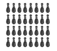 The Lord of the Tools 50pcs Perles à Changement Rapide Perles de Choc Instantanées Perles de Matériel de Pêche Connecteur de Pêche Outil pour Méthode de Pêche à la Carpe Feeder, 11x6mm Noir