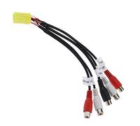 The Lord of the Tools Adaptateur Mini ISO 6 Broches pour Voiture Connecteur 4 RCA Système Audio de Véhicule Convertisseur de Sortie de Ligne pour Amplificateurs de Subwoofers Interfaces Audio 25cm