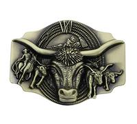 The Lord of the Tools Boucle de Ceinture Cow-boy Occidental Taureau Fermoir de Ceinture Hommes Attache de Ceinture pour 3.8cm Largeur Snap Ceinture Hommes Accessoires Décoration, Bronze