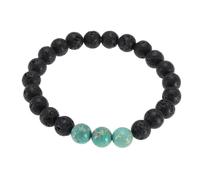 The Lord of the Tools Bracelet Pierre Volcanique de Lave Naturelle pour Homme Femme Pierre Oeil de Tigre Vert Bracelet 18.5-19cm Corde Élastique pour Noël Fête des Mères Anniversaire Fête des Pères