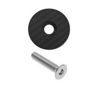 The Lord of the Tools Capuchon supérieur de casque en fibre de carbone avec vis en acier M6 x 35 mm pour tubes de direction de vélo VTT pièces de vélo de route composants de cyclisme