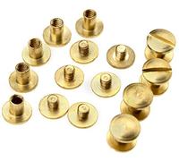 The Lord of the Tools Chicago Lot de 10 paires de rivets à vis en laiton 6 mm pour ceinture, sac, vêtements, collier d'animal domestique