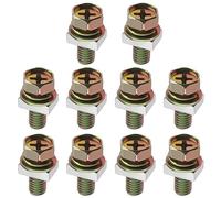 The Lord of The Tools Lot de 10 boulons et écrous de Batterie de Moto en Acier au Carbone M6 x 16 mm Vis et écrous carrés pour Moto, VTT, Scooter, projets de Bricolage et réparations