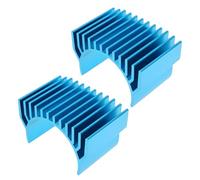 The Lord of the Tools Lot de 2 ailettes de dissipateur thermique ventilées pour voiture télécommandée 45 x 28 x 30 mm pour 1:10 540 550 3650 3660 3670 3674 Bleu