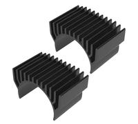 The Lord of the Tools Lot de 2 ailettes de dissipateur thermique ventilées pour voiture télécommandée 45 x 28 x 30 mm pour 1:10 540 550 3650 3660 3670 3674 Noir
