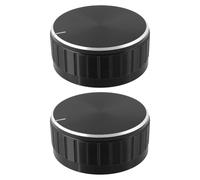 The Lord of the Tools Lot de 2 Boutons de Commande de Potentiomètre en Alliage D'aluminium pour Axe de Fleur de Prunier de 6 Mm 40 X 17 X 6 Mm Noir