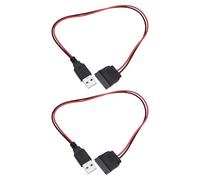 The Lord of the Tools Lot de 2 câbles d'alimentation SATA 15 broches vers USB 2.0 de 30 cm 5 V 2 A SATA HDD SSD Adaptateur de pilote de disque dur prend uniquement en charge les pilotes de disques