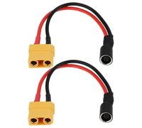 The Lord of the Tools Lot de 2 câbles XT90 femelle vers prise DC7909 de 8 mm - 15 cm - 14 AWG - Compatible avec Bluetooth - Compatible avec Jackery