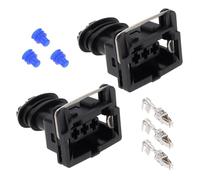 The Lord of the Tools Lot de 2 connecteurs de vanne d'accélérateur TPS IAC à 3 broches pour réparation automobile, capteur de pression, prise de capteur Hall compatible avec Bosch EV1 191972525B
