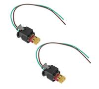 The Lord of the Tools Lot de 2 connecteurs pré-câblés à 2 broches pour voiture 4F0973702A 4F0973702 Compatible avec Audi Compatible avec VW Compatible avec Skoda avec fil