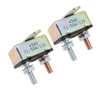 The Lord of the Tools Lot de 2 disjoncteurs à réinitialisation automatique 12 V 50 A CC de type 1 - Disjoncteur à double fusible en métal pour frein électrique UPS voiture caravane