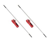 The Lord of the Tools Lot de 2 Embouts de Biellette de Direction de 2 Mm avec Tige de Liaison de 120 Mm pour Boîtier de Direction de Bateau Rouge