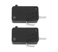 The Lord of the Tools Lot de 2 Micro-interrupteurs Momentanés 16 A 250 V CA/125 V CA pour Friteuse à Air Four à Micro-ondes Pistolet de Soudage Cuisinière à Induction Noir