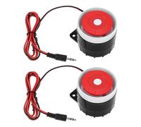 The Lord of the Tools Lot de 2 mini sirènes d'intérieur filaires DC 12 V 120 dB avec connecteur jack de 3,5 mm compatible avec alarme GSM Alarme de sécurité domestique