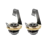 The Lord of the Tools Lot de 2 Prises d'entrée pour Guitare Jack 6,5 Mm Mono Montage Sur Panneau Prise Femelle 1/4 Pouce pour Haut-parleurs de Guitare Basse M9 X 0,75 Noir