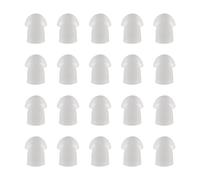 The Lord of the Tools Lot de 20 embouts de rechange en silicone pour écouteurs bidirectionnels, talkie-walkie, tube d'air, compatible avec Motorola Yaesu Baofeng Blanc