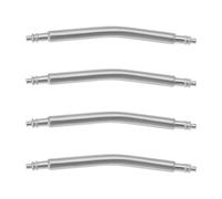 The Lord of the Tools Lot de 4 barrettes à ressort incurvées extra épaisses de 1,8 mm de diamètre pour réparation de bracelet en acier vintage, 20 mm, Métal, Sans pierre précieuse