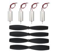 The Lord of the Tools Lot de 4 Micro-Moteurs sans Noyau 8 X 16 Mm pour Drones Télécommandés 5 200 TR/Min avec Hélice