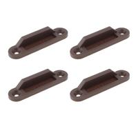 The Lord of the Tools Lot de 4 plaques de frappe marron HA70271 pour caravane 53 x 12 mm compatibles avec les serrures Espagnolette