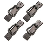 The Lord of the Tools Lot de 4 poignées de porte vintage en bronze antique pour armoires de cuisine, commode, tiroirs 95 x 25 mm