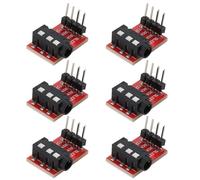The Lord of the Tools Lot de 6 modules d'interface jack 3,5 mm TRRS pour écouteurs MP3 18 x 12,5 mm
