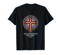 The Lord Rescues Godly 2 Pierre 2:9 Croix T-Shirt