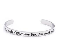 The Lord Will Fight for You Bracelet manchette d'encouragement