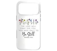 The Lord Will Fight for You Sign Bible Verse Exodus 14:14 Coque pour iPhone 17 Pro Max