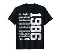 The Lord's Prayer 1986 Jésus Religieux 40e Anniversaire T-Shirt