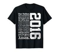 The Lord's Prayer 2016 RELIGIÖS Jesus 10e Anniversaire T-Shirt