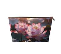 The Lotus in Full Bloom Sac à main en cuir pour femme Sac à main Portable Grande capacité Fermeture éclair Sac de voyage Sac de rangement, doré, Taille unique