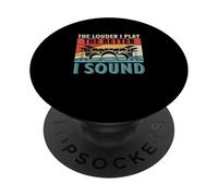 The Louder I Play The Better I Sound Drumming Drummers PopSockets PopGrip Adhésif