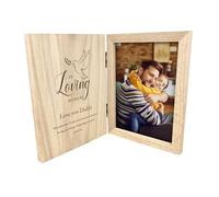 The Lovely Keepsake Company Cadre photo personnalisable avec texte en anglais « In Loving Memory Dove » - Message personnalisé | Cadeau de condoléances, souvenir | Photo de 17,8 x 12,7 cm