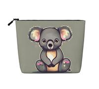 The Lovely Koala Trousse de voyage polyvalente de grande capacité avec fermeture éclair, Noir , Taille unique, Trousse de toilette