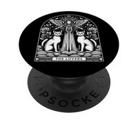 The Lovers Carte de tarot Arcana VI Chat Meme Major Arcana drôle PopSockets PopGrip Adhésif