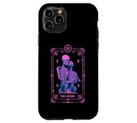 The Lovers Carte de Tarot Occulte Astrologie Crâne Rose Coque pour iPhone 11 Pro
