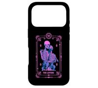 The Lovers Carte de Tarot Occulte Astrologie Crâne Rose Coque pour iPhone 17 Pro