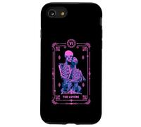 The Lovers Carte de Tarot Occulte Astrologie Crâne Rose Coque pour iPhone SE (2020) / 7/8