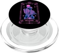 The Lovers Carte de Tarot Occulte Astrologie Crâne Rose PopSockets PopGrip pour MagSafe
