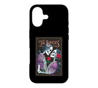 The Lovers Carte de Tarot Occulte Squelette Roses Gothique embrassant Coque pour iPhone 17