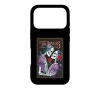 The Lovers Carte de Tarot Occulte Squelette Roses Gothique embrassant Coque pour iPhone 17 Pro