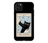 The Lovers Carte de Tarot pour Amoureux des Chats Noirs Halloween sorcière Coque pour iPhone 11 Pro Max