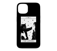 The Lovers Carte de Tarot pour Amoureux des Chats Noirs Halloween sorcière Coque pour iPhone 13