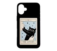The Lovers Carte de Tarot pour Amoureux des Chats Noirs Halloween sorcière Coque pour iPhone 16 Plus