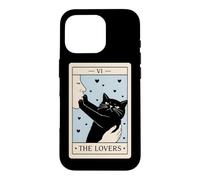 The Lovers Carte de Tarot pour Amoureux des Chats Noirs Halloween sorcière Coque pour iPhone 16 Pro