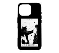 The Lovers Carte de Tarot pour Amoureux des Chats Noirs Halloween sorcière Coque pour iPhone 16 Pro
