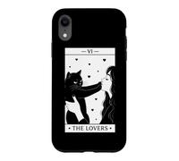 The Lovers Carte de Tarot pour Amoureux des Chats Noirs Halloween sorcière Coque pour iPhone XR